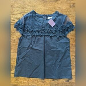 Elegant Blue Lace Top